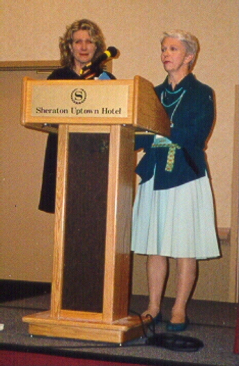 Carol Schaefer is introduced by Barbara Free